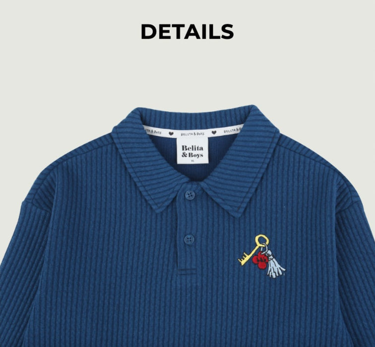 [BELITA&BOYS] Navy Key Collar Sweatshirt