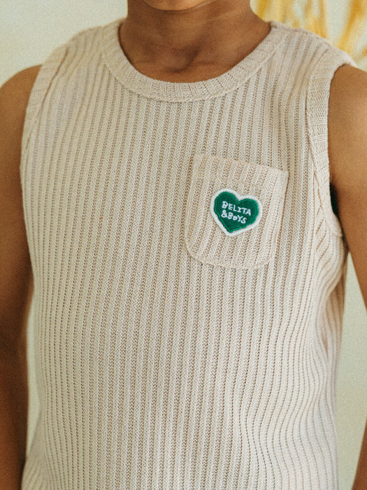 Kids Sleeveless Sweater | Kids Sleeveless Heart Sweater | minimez