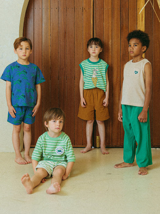 [BELITA AND BOYS] Green B&B Wrinkle Pants