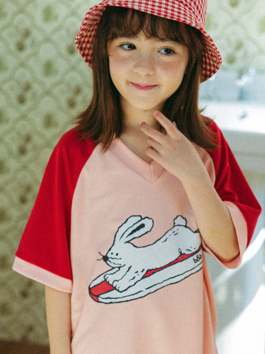 [Belita & boys] Pink Red Surfing Short Sleeve Jersey