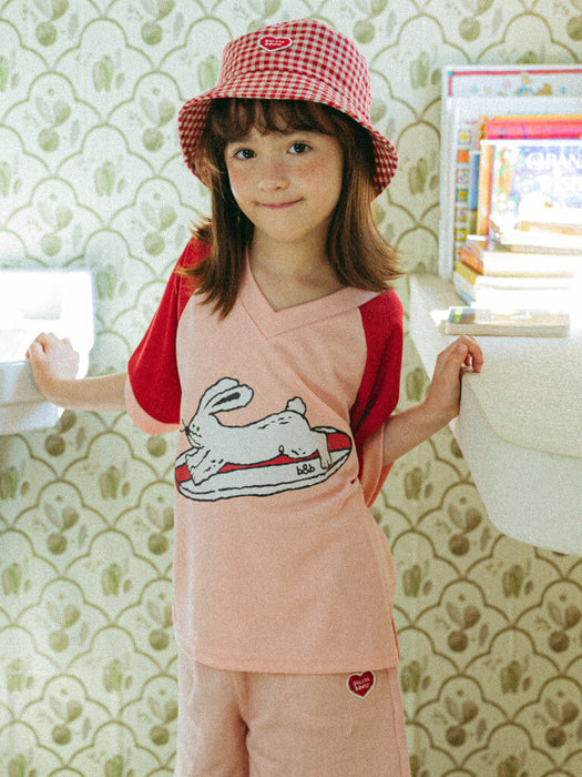 [Belita & boys] Pink Red Surfing Short Sleeve Jersey