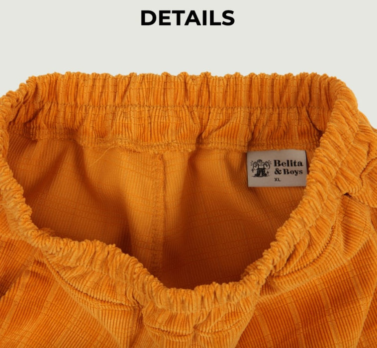 [BELITA&BOYS]Yellow Pattern Corduroy Jogger