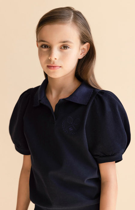 [AIR FISH] Tennis polo T-shirt (NAVY)