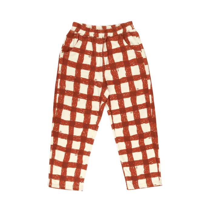 Kids Check Pants | Kids Brick Big Check Pants | minimez