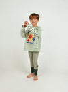 [BELITA & BOYS] Green Stripe Boat 