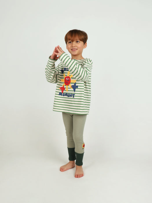 [BELITA & BOYS] Green Stripe Boat 