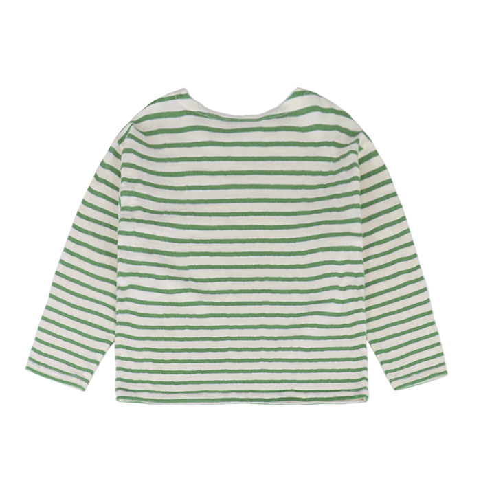 [BELITA & BOYS] Green Stripe Boat 