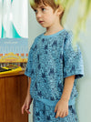 Kids Blue Sweatshirt | Kids Blue Printed Sweatshirt | minimez