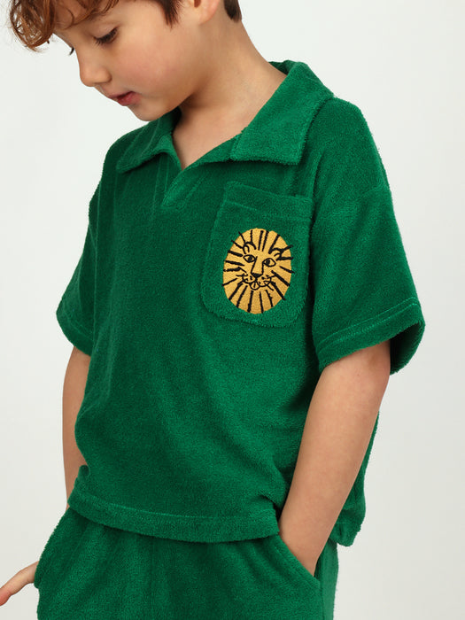 [BELITA & BOYS] Green Lion Terry Crop SET